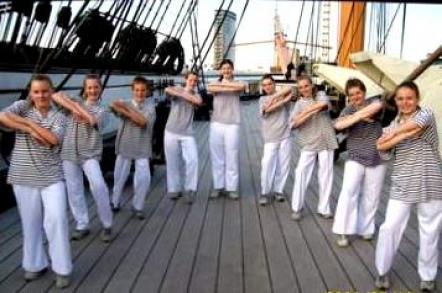 Warsash Sea Cadets dancing the Hornpipe